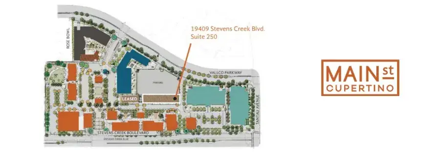 Main Street Cupertino site plan for Suite 250
